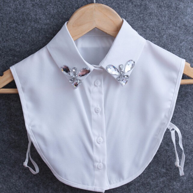 女性のフェイクhalfシャツ綿チョッキ襟ノースリーブ隠し取り外し可能な固定-その他アパレル副資材問屋・仕入れ・卸・卸売り