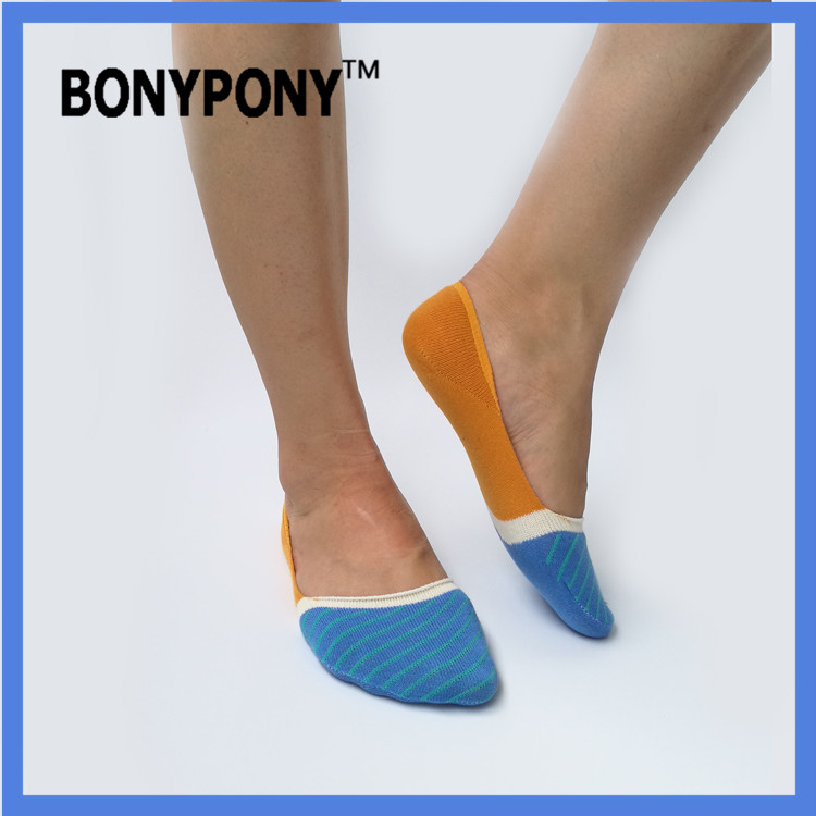 Bonypony夏女性のボートソックス女の子のシリコーン滑り止め抗オフ目に見えない靴下-ソックス問屋・仕入れ・卸・卸売り