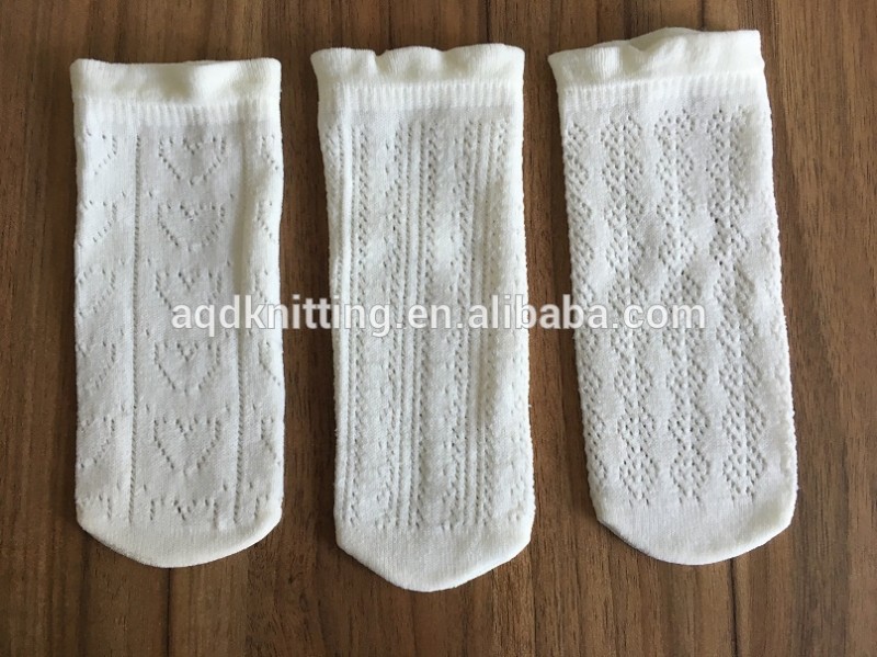 ソフトタッチ女の子pointelle靴下夏通気性ソックス3 pakで異なるパターンAQD-GS-133-ソックス問屋・仕入れ・卸・卸売り