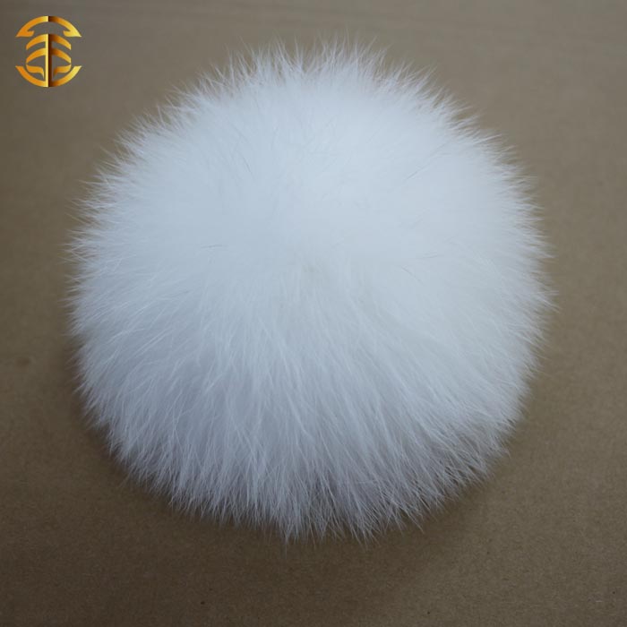 白10-11cmすてきな白いファーポンポン高品質の卸売販売pompomsキツネの毛皮のボール-その他アパレル副資材問屋・仕入れ・卸・卸売り