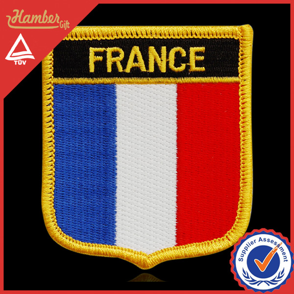 フランス刺繍国旗のパッチ-パッチ問屋・仕入れ・卸・卸売り