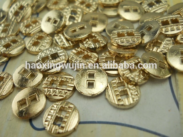 カスタムの服のボタン2- 穴金獅子中国で行われた金属製のボタン-ボタン問屋・仕入れ・卸・卸売り