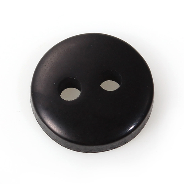 高品質ラウンド黒2穴7.5ミリメートルプラスチック縫製スクラップブッキングボタン-ボタン問屋・仕入れ・卸・卸売り