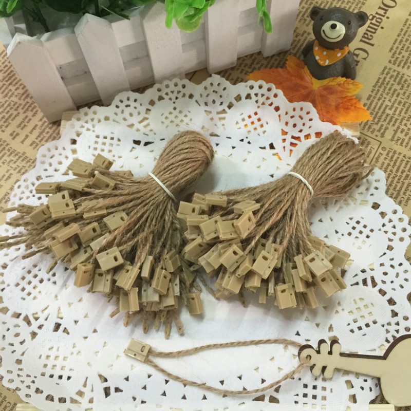 麻ひもハングタグファスナー、ジュートローププラスチック服シールタグ-アパレル副資材　タグ問屋・仕入れ・卸・卸売り