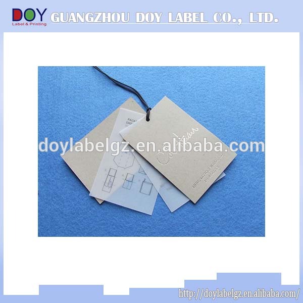 2014 Fashion high quality wholesale printed booklet hang tag-アパレル副資材　タグ問屋・仕入れ・卸・卸売り