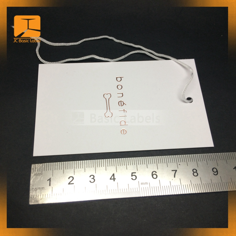 特別なアイレット金箔ホットスタンピング下げ札衣料用-アパレル副資材　タグ問屋・仕入れ・卸・卸売り