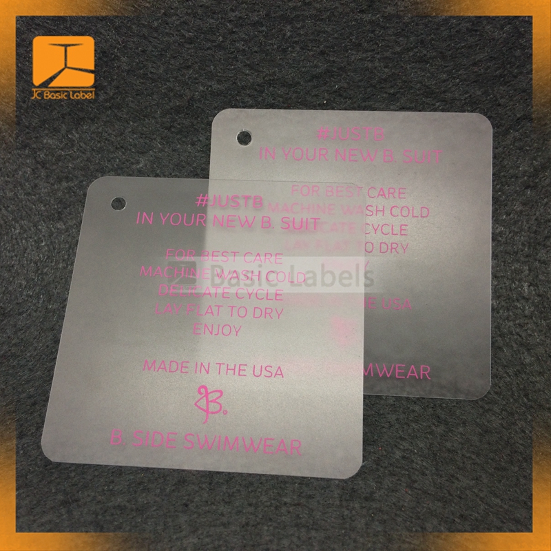 中国防水プリントカスタム服プラスチックハングタグ用販売-アパレル副資材　タグ問屋・仕入れ・卸・卸売り