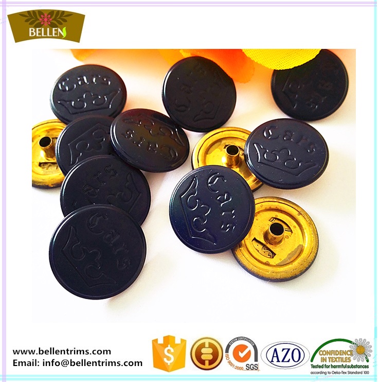 2016中国カスタム高品質ラウンドプレス金属スナップボタンでロゴのための服-ボタン問屋・仕入れ・卸・卸売り