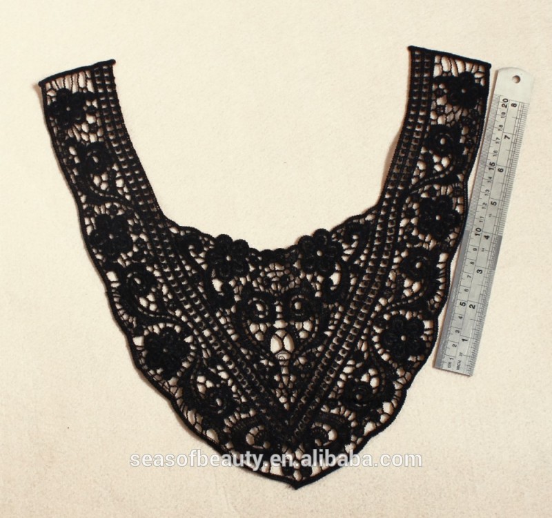 ユニークなヨーロッパのスタイリッシュなファッション黒セクシーなコンピュータ刺繍ネックレース襟-レース問屋・仕入れ・卸・卸売り