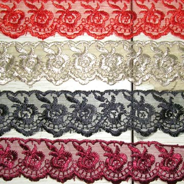 オーガンザのレース、刺繍されたレース-レース問屋・仕入れ・卸・卸売り
