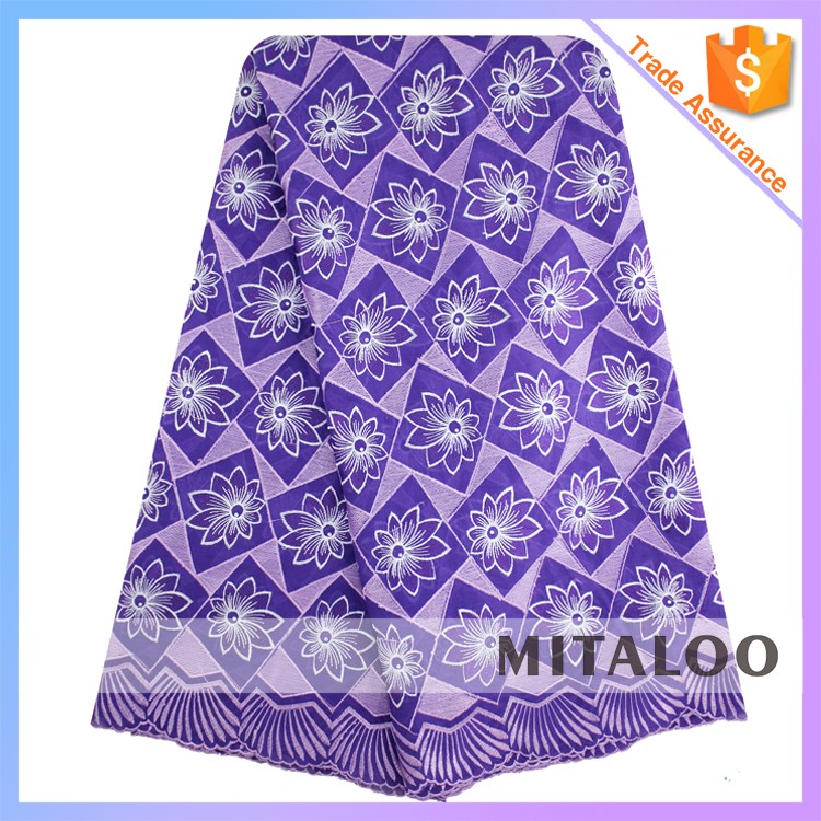 Mitaloo高品質のスイスコットンレース生地100%綿ポーランドレースMSL0389-レース問屋・仕入れ・卸・卸売り