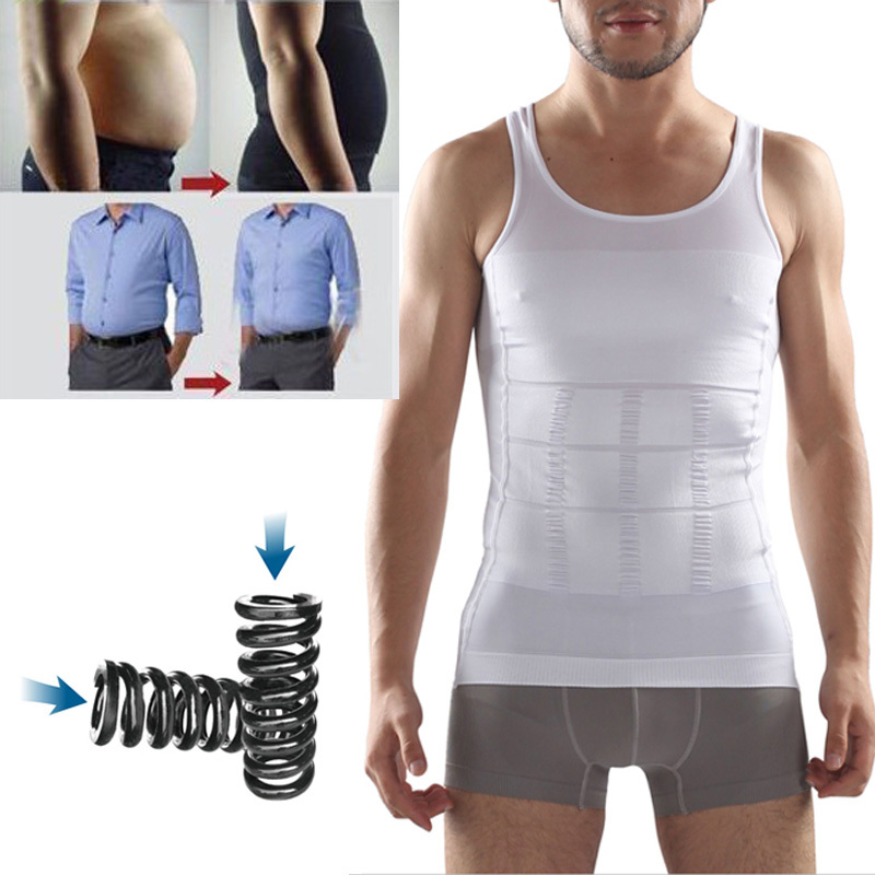 ボディニッパー用男性スリミングシャツ失う重量ベストメンズベストタンクトップスシェイパーコルセット体脂肪スリムリフトトップスプラスxxlサイズ-補正下着問屋・仕入れ・卸・卸売り