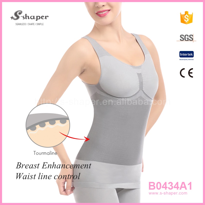 S-SHAPERフォーマルボディシェイパースリムベスト、キャミソールチョッキ、女性トルマリン竹タンクトップ-補正下着問屋・仕入れ・卸・卸売り