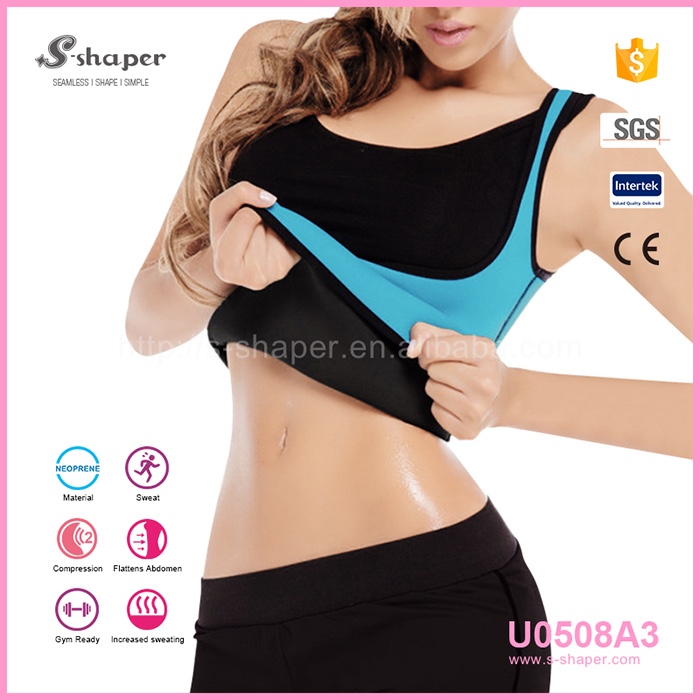 S-SHAPERサウナマッサージ2で1フィットネスベルト女性の超汗tシャツU0508A3-補正下着問屋・仕入れ・卸・卸売り