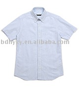 白い色の半袖ユニフォームの男性のシャツ-銀行員制服問屋・仕入れ・卸・卸売り