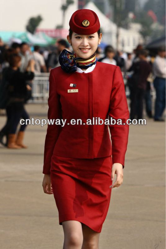 2013新しいスタイルの航空会社の制服-スチュワーデス制服問屋・仕入れ・卸・卸売り