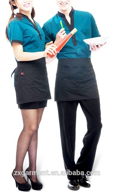 2016最新デザインoemホテルレストランサーバーユニセックススタッフ制服-ホテル従業員制服問屋・仕入れ・卸・卸売り