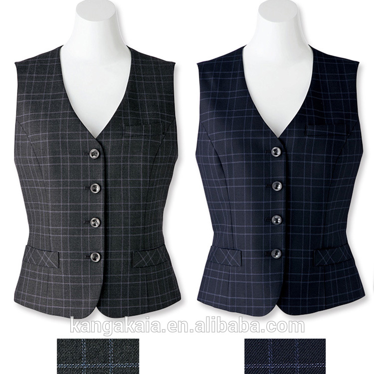 Kangakaia 2016中国新加入卸売女性ofice制服チョッキWVESTOU4462-ホテル従業員制服問屋・仕入れ・卸・卸売り