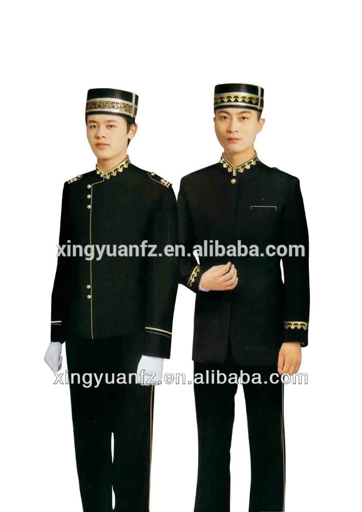 スタイリッシュな高品質カスタムサイズファッションスタッフbellboy制服用ホテル-ホテル従業員制服問屋・仕入れ・卸・卸売り