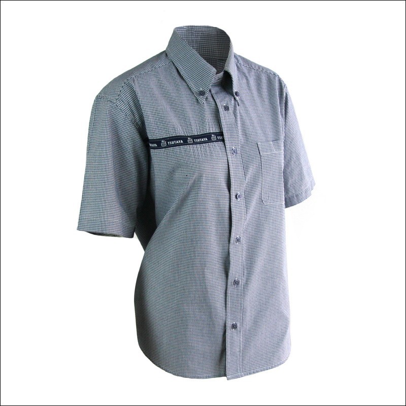 短いチェックシャツ襟スリーブオフィスユニフォームデザイン-ホテル従業員制服問屋・仕入れ・卸・卸売り