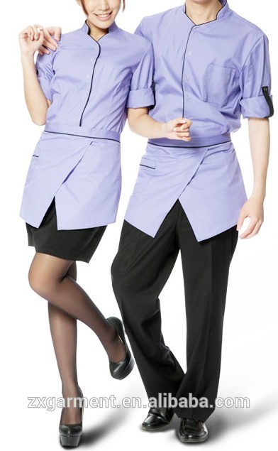2016新しいデザインoemホテルレストランユニセックスロングとショートスリーブスタッフ制服-ホテル従業員制服問屋・仕入れ・卸・卸売り