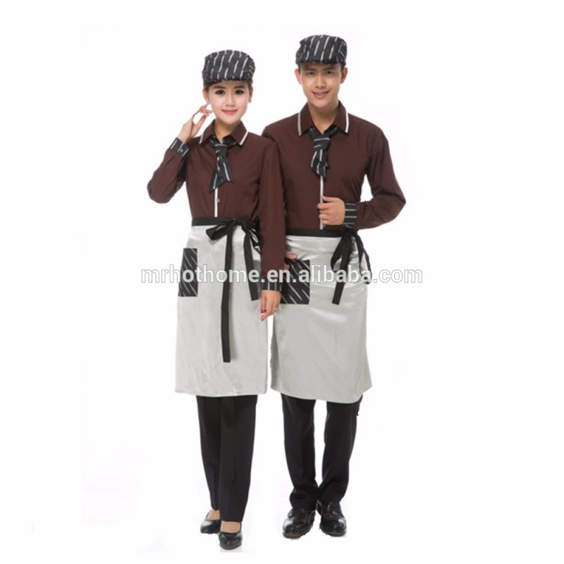 黒ベスト スカート と白い シャツ用レストラン waiteress制服-問屋・仕入れ・卸・卸売り