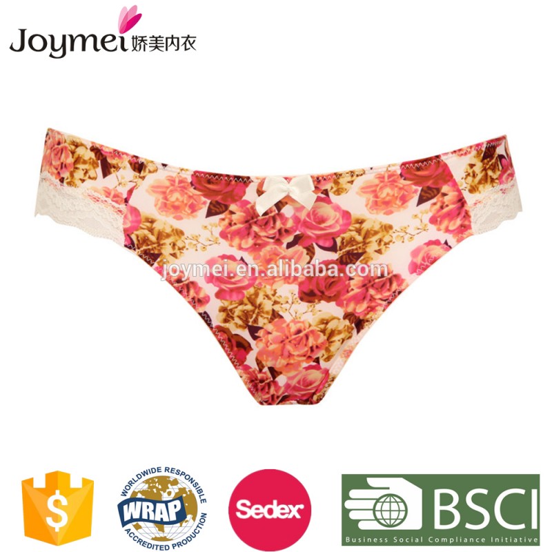 フローラルプリントひも女性の下着モデルインド女性pantis-レディースパンティー問屋・仕入れ・卸・卸売り