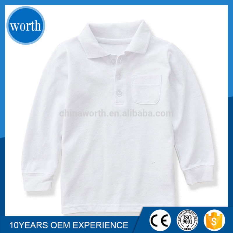高品質の快適な学校制服ポロロングスリーブシャツ子供用-学生服問屋・仕入れ・卸・卸売り