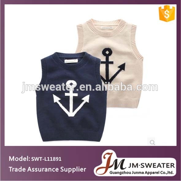 赤ん坊の子供のウールカシミヤのセーターのvネックノースリーブプルオーバーニット-ベビーセーター問屋・仕入れ・卸・卸売り