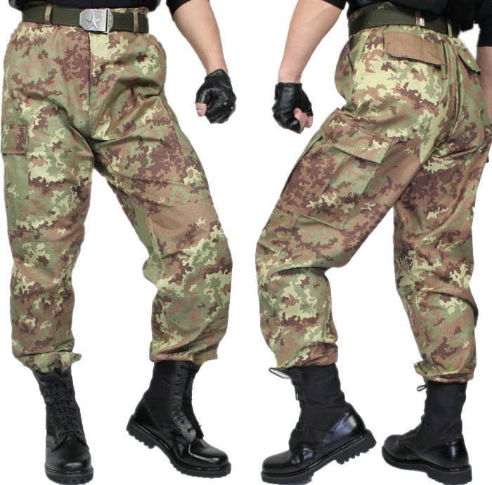軍の戦術的なパンツ優れた職人技イタリア軍迷彩柄のズボンメーカー-軍服問屋・仕入れ・卸・卸売り