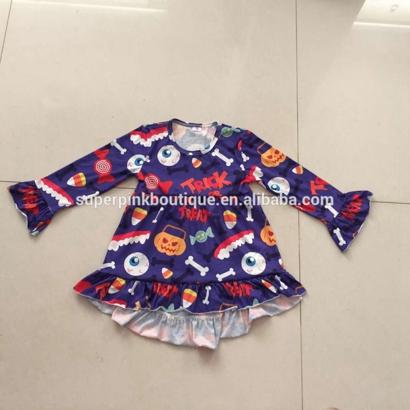 かわいいパンプキンプリント赤ちゃんオーガニックコットン長袖tシャツ安いハロウィン衣装卸売で中国-ベビーシャツ、トップス問屋・仕入れ・卸・卸売り
