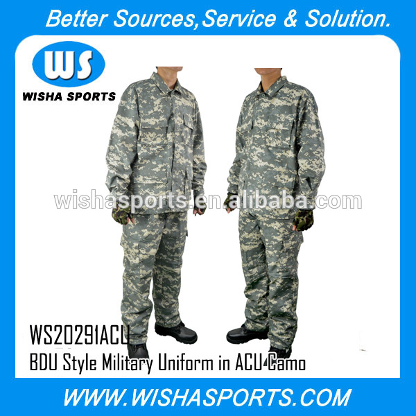 軍服bduacu迷彩柄陸軍戦闘スタイル古典的なバージョンでacucamo軍服-軍服問屋・仕入れ・卸・卸売り