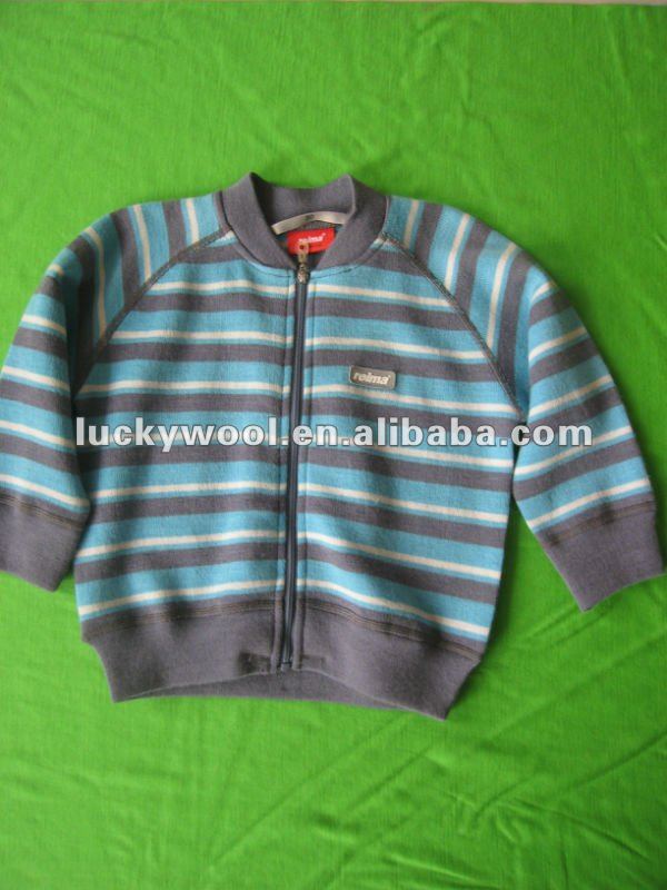 赤ん坊100%のsuperfine merinoのウールの長い袖のジャケット-ベビージャケット、コート問屋・仕入れ・卸・卸売り