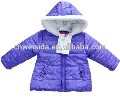 印刷された女の子の冬のコート獅子パディング工場福建省-ベビージャケット、コート問屋・仕入れ・卸・卸売り