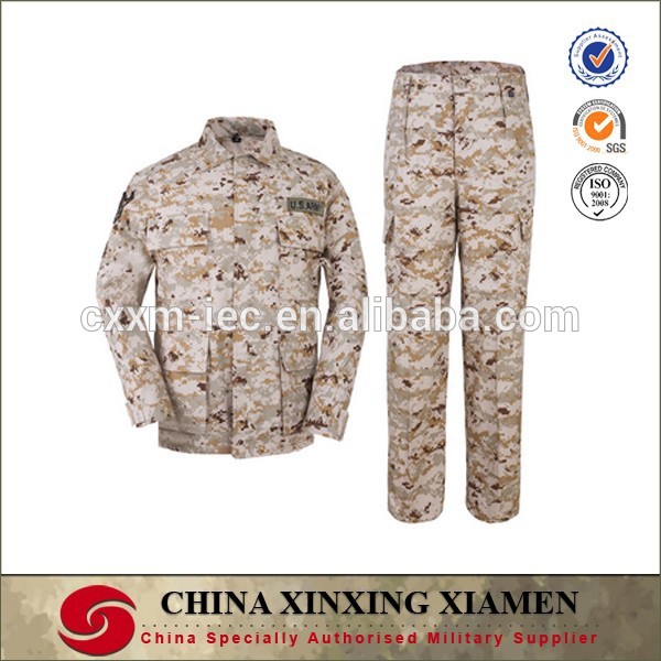 ポリ/綿砂漠デジタル迷彩軍服bdu-軍服問屋・仕入れ・卸・卸売り