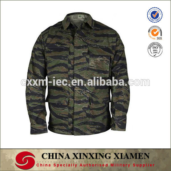 ポリ/綿軍bduリップストップ迷彩コート-軍服問屋・仕入れ・卸・卸売り