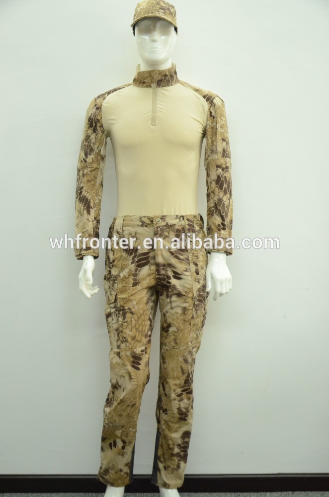 安い卸売メーカー荒れ地パイソンスタイル陸軍服迷彩軍の戦術的な戦闘スーツ/均一な-軍服問屋・仕入れ・卸・卸売り