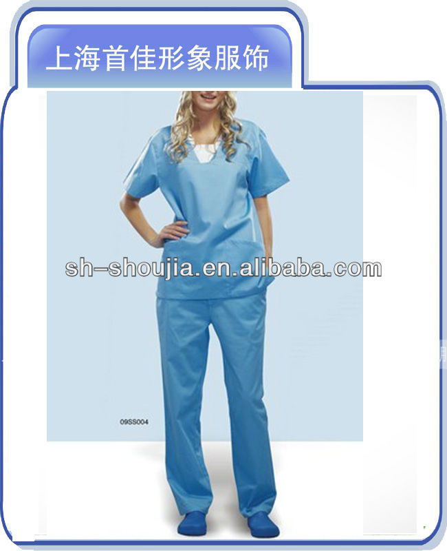綿100％看護スクラブ制服上海製造-医療スタッフ制服問屋・仕入れ・卸・卸売り