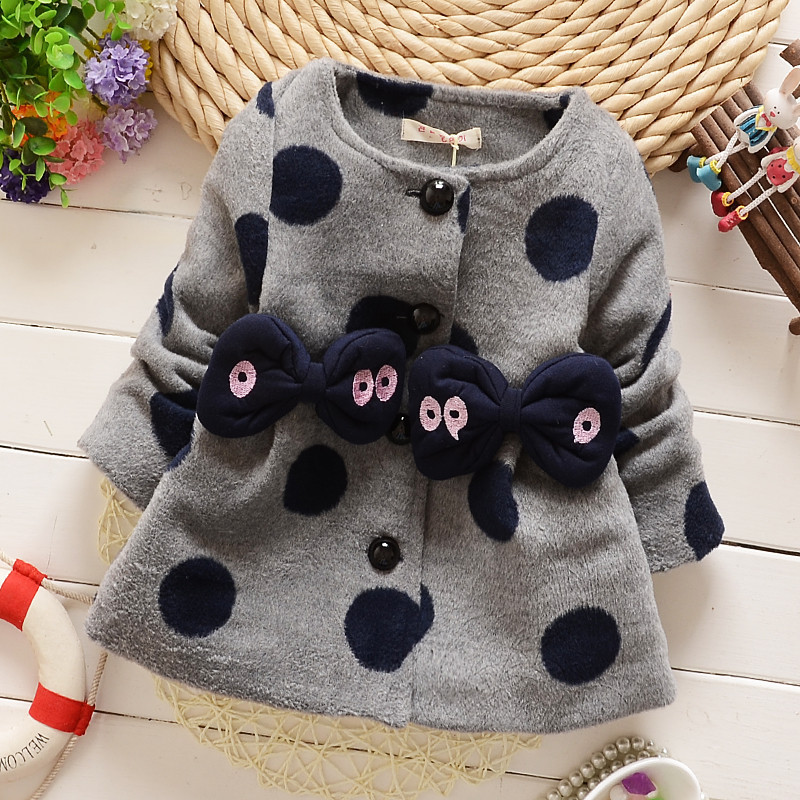 女の赤ちゃんの新着2015厚い冬のウールのコートメッシュ付き・レース-ベビージャケット、コート問屋・仕入れ・卸・卸売り