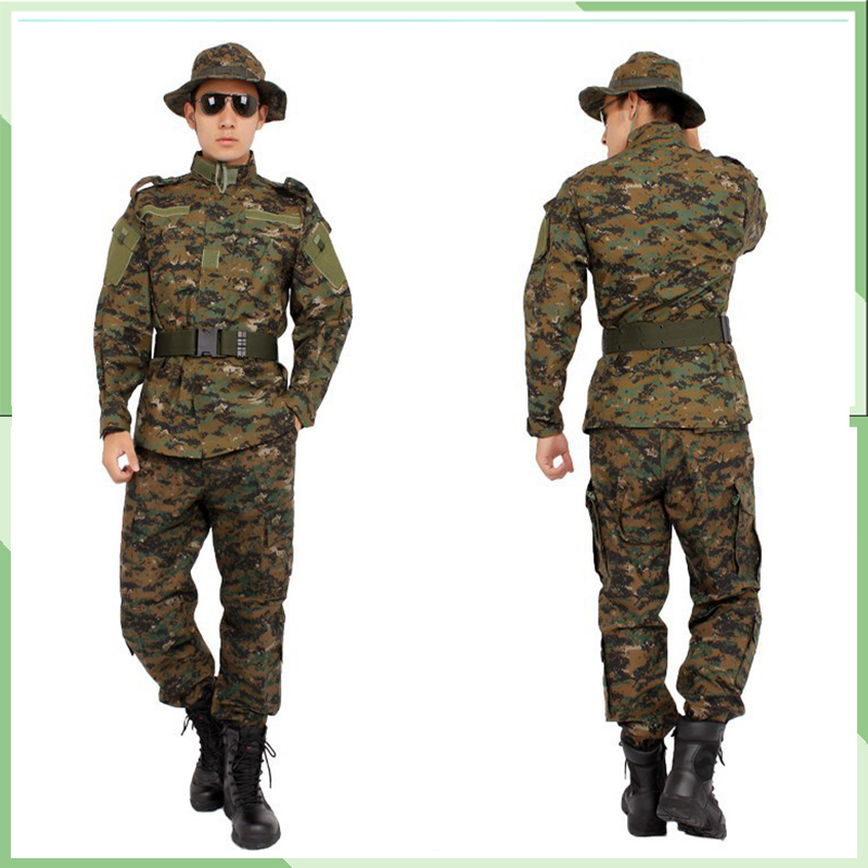 T/c65/35ツイルウッドランドデジタル迷彩軍戦闘制服acu海軍制服ジャケットとパンツセット-軍服問屋・仕入れ・卸・卸売り