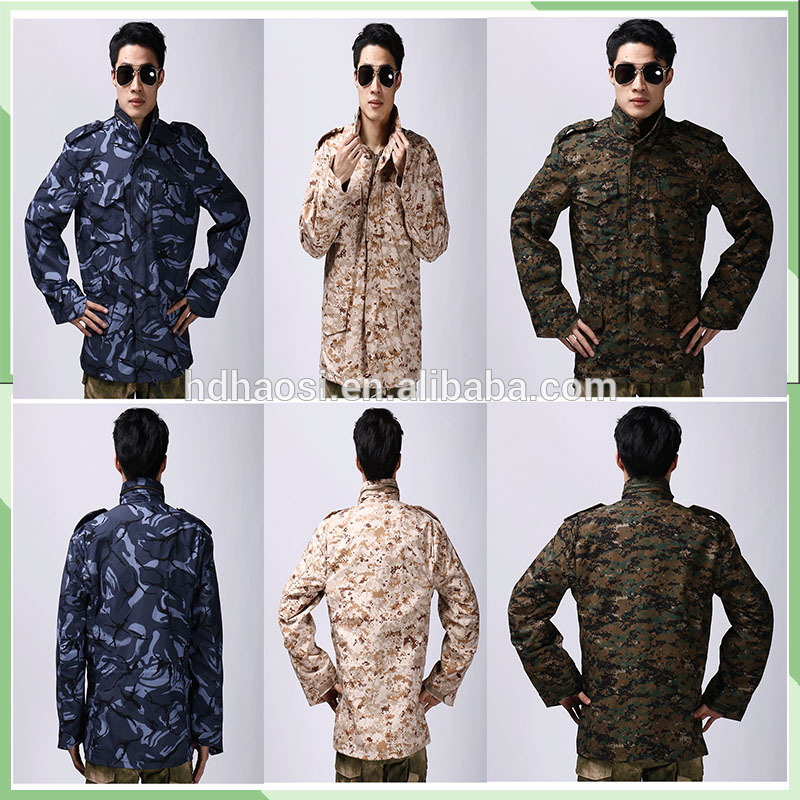 2014新しいスタイル軍ウッドランド迷彩軍事m65ジャケット-軍服問屋・仕入れ・卸・卸売り