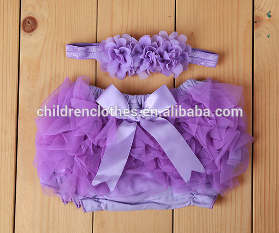 新着卸売新生児ベビー服紫ブルマ弓チュールベビーブルマ-プラスサイズ下着問屋・仕入れ・卸・卸売り