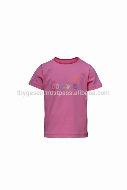 ピンク ティー印刷用小さな女の子100%綿セーフ に さえ幼児-問屋・仕入れ・卸・卸売り