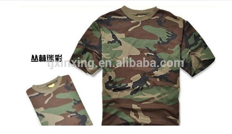 軍ウッドランド迷彩ペイント綿のt- シャツ/起毛コットンt- シャツ-ベビーTシャツ問屋・仕入れ・卸・卸売り