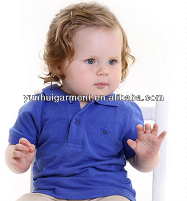 100%綿純粋な色ブランク赤ちゃんポロtシャツ卸売-ベビーTシャツ問屋・仕入れ・卸・卸売り