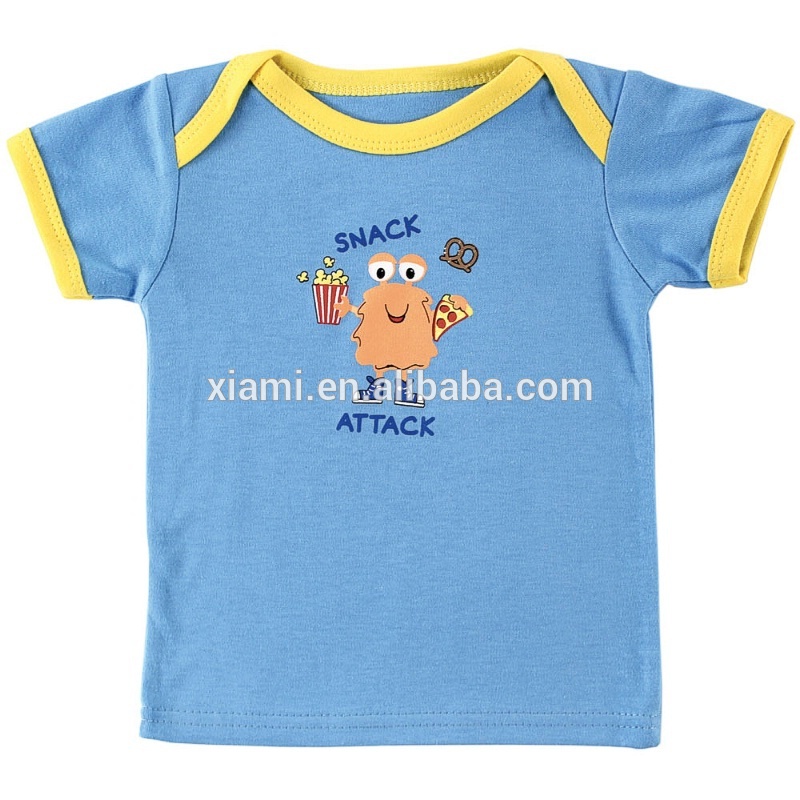 最も熱い新鮮なスタイル優れた生地エクストラソフト純粋な色ラブリー漫画のキャラクターパターン赤ちゃんポロシャツ-プラスサイズTシャツ問屋・仕入れ・卸・卸売り