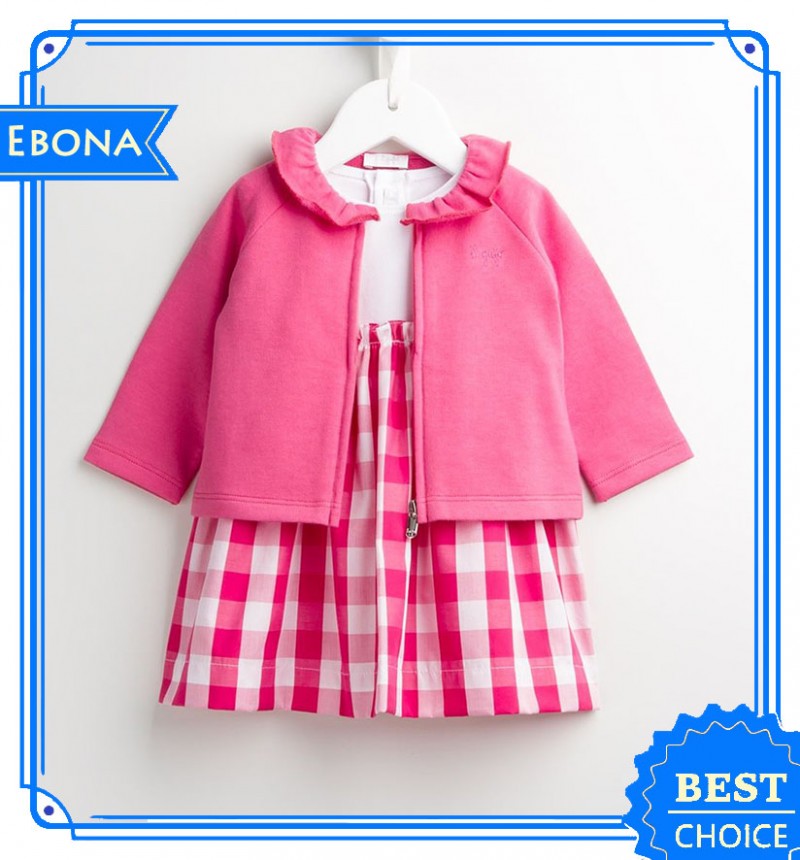 Oem子ファッションドレス工場供給女の子ドレス新しいファッション赤ちゃんチェックドレス-プラスサイズドレス、スカート問屋・仕入れ・卸・卸売り