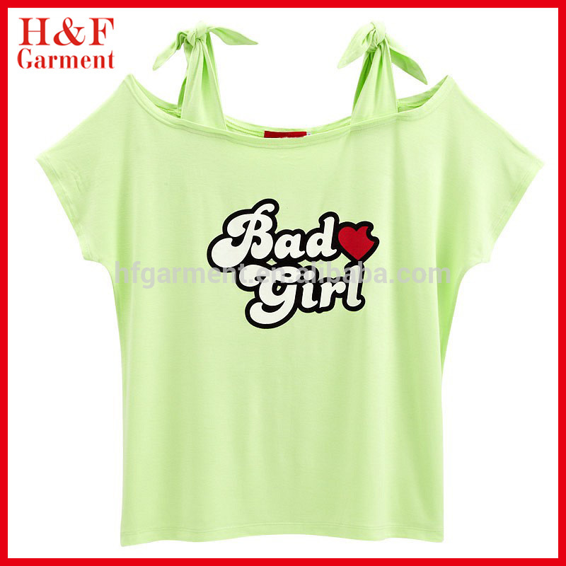 Specailデザイン女性の綿のt- シャツ2つのストラップで-プラスサイズTシャツ問屋・仕入れ・卸・卸売り