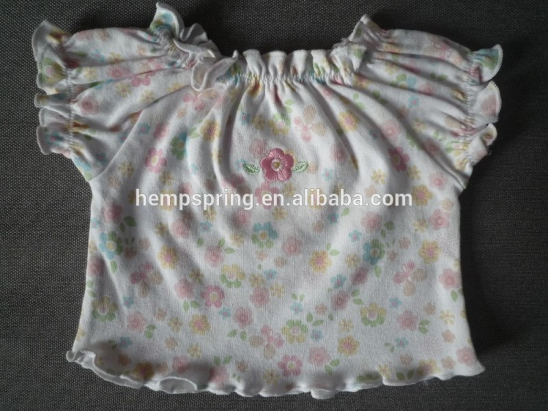女の赤ちゃんの半袖シャツ、 赤ちゃんトン- シャツ、 100％の綿の赤ん坊の衣類-ベビーTシャツ問屋・仕入れ・卸・卸売り