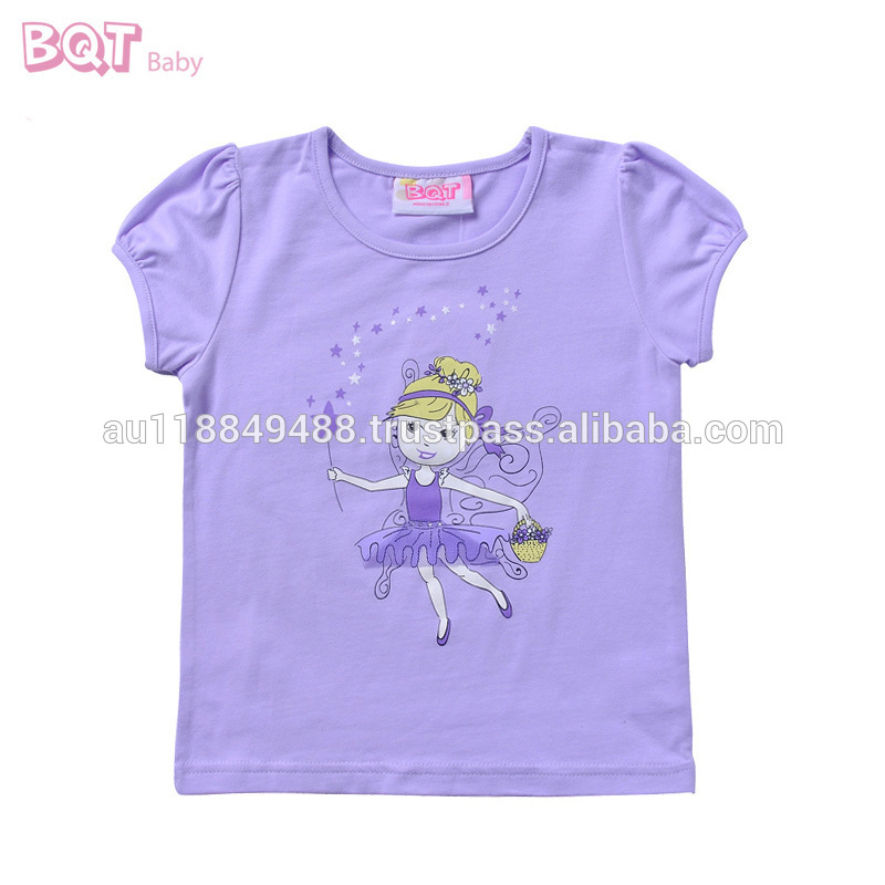 スタイリッシュ星物語紫色の綿の赤ん坊の摩耗を受け入れるgilrsoemのtシャツ-ベビーTシャツ問屋・仕入れ・卸・卸売り